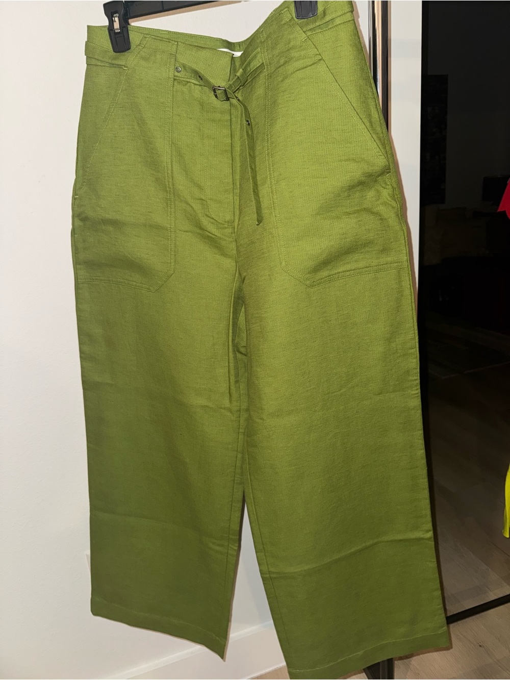 NWT Banana Republic Kiwi-Olive Green Utility Wide-Leg Pants
